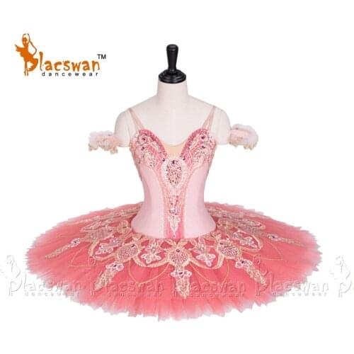 Professional Ballet Tutu dark Pink Women Nutcracker Fairy Doll Ballet Stage Costumes Sleeping Beauty Pancake Tutus Velvet BT693
