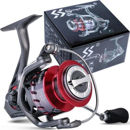 Sougayilang 9+1BB Feeder Spinning Fishing Reel 5.2:1/6.2:1 High Speed Gear Ratio Alluminum Spool Freshwater Carp Fishing Reel