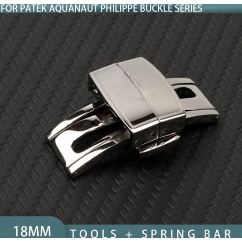 Super A quality Stainless steel folding buckle 18mm Rubber Watchband For Patek strap for Aquanaut Philippe series 5164a 5167a
