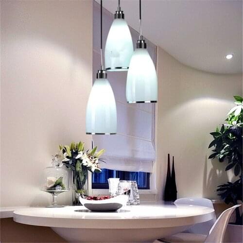 Led restaurant pendant lamp free shipping 3 head modern minimalist restaurant lamp personality bar creative dining pendant light