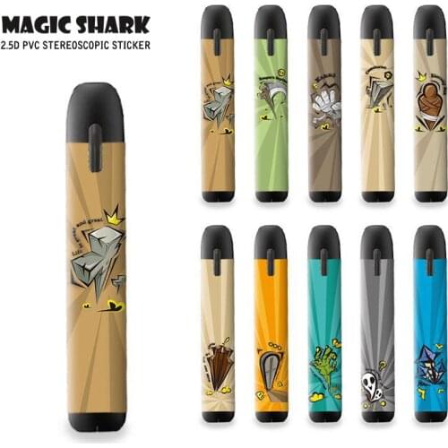Magic Shark Mummy Zombie Ghost Stereo Film Sticker For Myblu Electronic Cigarette Case Cover Sticker For Myblu