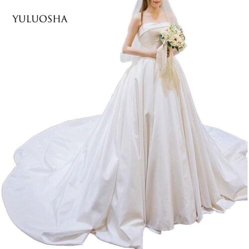 Атласные свадебные платья YULUOSHA China At AliExpress