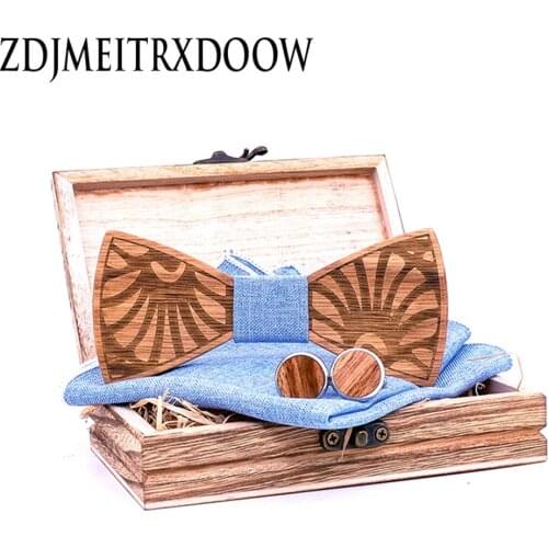 ZDJMEITRXDOOW Neck Tie Set Bow Ties for Men Mariage Pocket square Fashion Bowtie Wedding Towel Butterfly Handkerchief Light BLUE