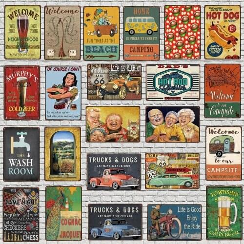 Fishing Warning Sign Plaque Metal Vintage Animal Protection Tin Sign For Wall Poster Bar Art Home Decor Cuadros DU-5229A