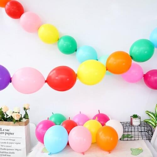 10pcs Creative 6inch Latex Balloon Thick Needle Tails Balloons DIY Chain Garland Link Wedding Birthday Party Backdrop Decor