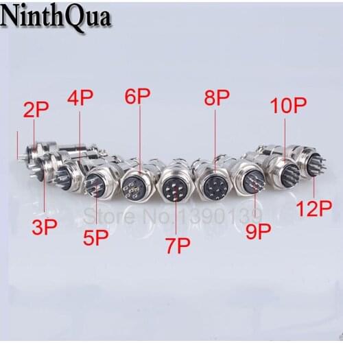 2sets GX20 Aviation plug 20mm 2P 3P 4P 5P 6P 7P 8P 9P 10P 12P Wire Panel Plugs Socket Connector kit Interface