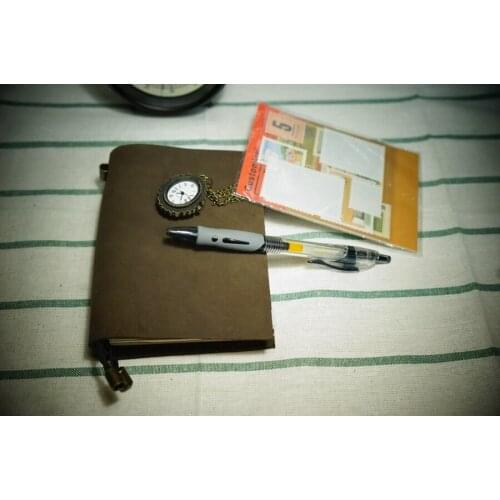 2015 new style Passport size and have 4 inside page notebook geniune leather notebook free imprint travel notebook can gift