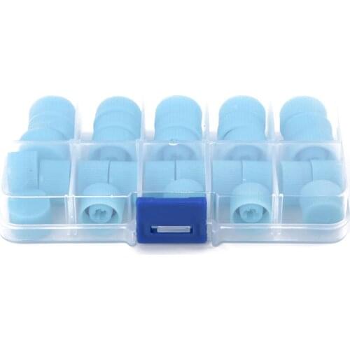 30 Pcs/Set Auto Air Conditioner Refrigerant Car Dust Cover Valve Core Cap High Low Side Port Cap Auto High Low Pressure Cap