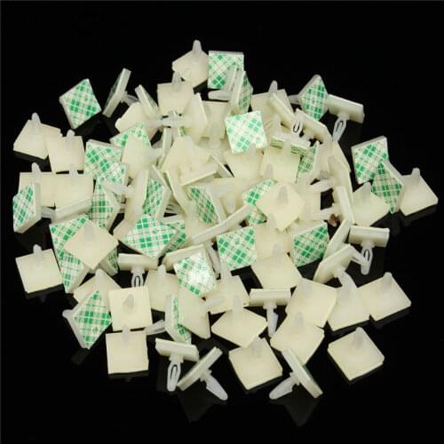 50/100pcs/Set HC-5 Nylon Plastic stick on PCB Spacer Standoff 3mm Hole support Locking Snap-In Posts fixed clips Adhesive