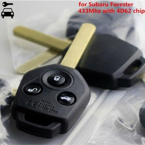 Car Remote Key 3 Buttons 433MHz 4D62 Chip for Subaru Forester Smart Key 2008 2009 2010 2012 2013 2014 with No.65 Key