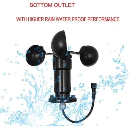 Free shipping 1pc aluminum wind speed sensor Transmitter 4-20MA/0-10V /0-5V/RS485 with 2M lead cable for Ship crane tower crane