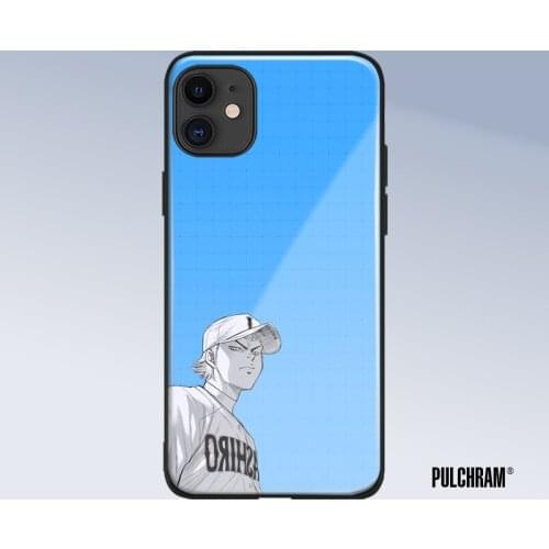 Narumiya Mei Diamond no Ace glass phone case for iPhone 6 6s 7 8 x xr xs 11 pro max Samsung S note 8 9 10 20 Plus cover shell