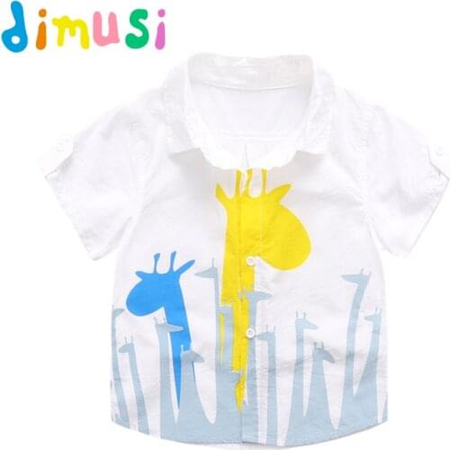 DIMUSI Boys' Short Sleeve Shirts