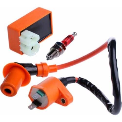 For GY6 50cc 125cc 150cc Racing Ignition Coil CDI + Spark Plug+ Ignition Coil Accessories