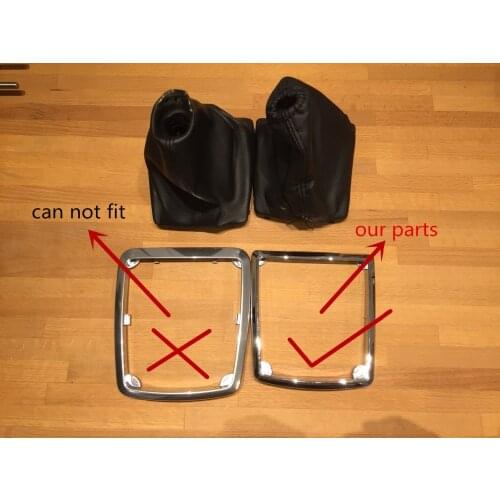 Fast shipping For Ford Focus MK2 2005 2006 2007 2008 2009 2010 2011 Car Gear Shift Knob Real PU Leather Gaiter and Chrome Base