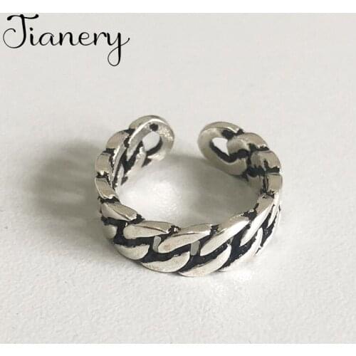 JIANERY Fashion Hollow Chain Rings For Women Engagement Statement Finger Ring anillos mujer