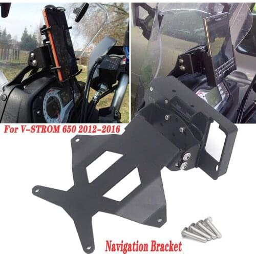 For SUZUKI V-STROM Vstrom 650 XT DL 650 XT Motorcycle Navigation Bracket Mobile Phone GPS Board Bracket USB & Wireless Charging