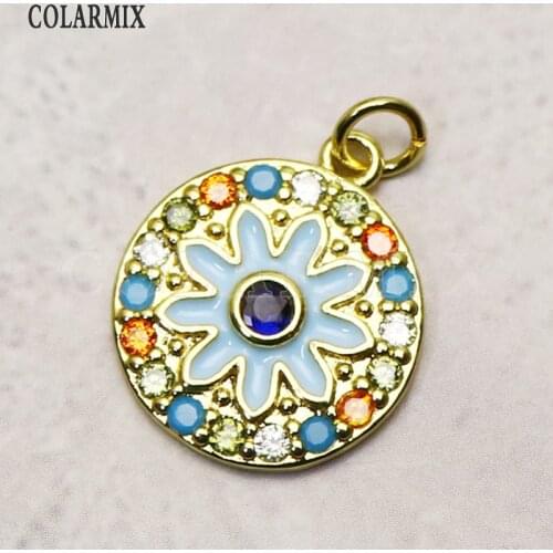 10 Pcs Eyes pendant Gold pendant accessories for necklace making Gold pendant jewelry chain Fashion eyes jewelry pendant 7217