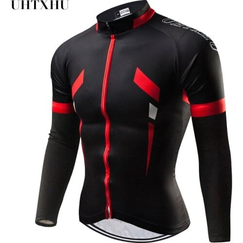 Uhtxhu Men Cycling Jersey Autumn Spring Cycling Clothing MTB Bike Shirt Bicycle Jerseys Bicycle Wear
