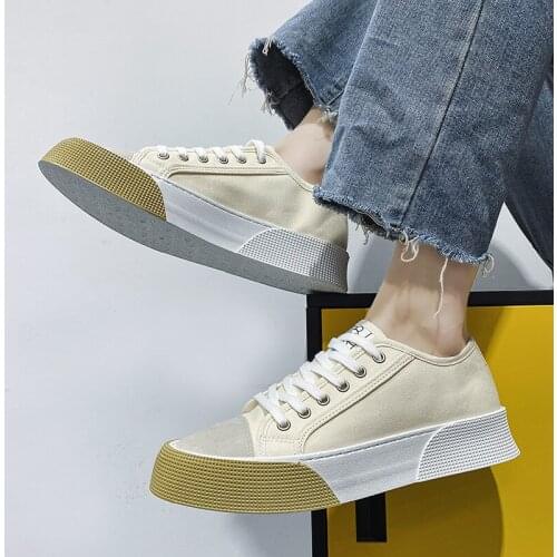 Men Canvas Sneakers Comfortable Vulcanized Shoes Flat Casual Women Red White Black Breathable Walking Shoes Plus Large Size 44