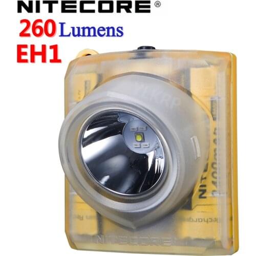 NITECORE EH1 5 Modes Explosion-Proof XP-G2 S3 LED Headlight Torch USB Cable Adapter Adhesive Mount Industrial Lighting