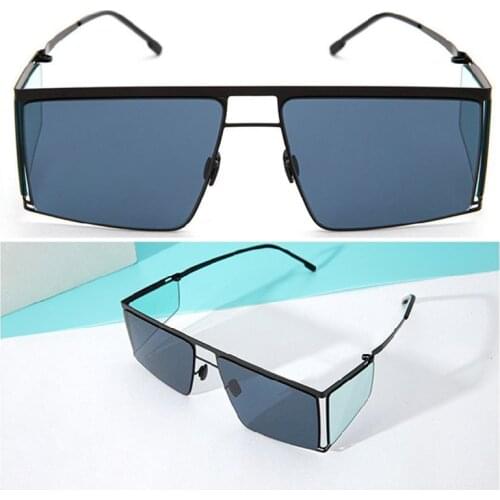 2021 New Eye Care Sunglasses Men Women UV400 Protection High Quality Fashion Sun Glasses Alloy Frame Mirror Double Lens HL001