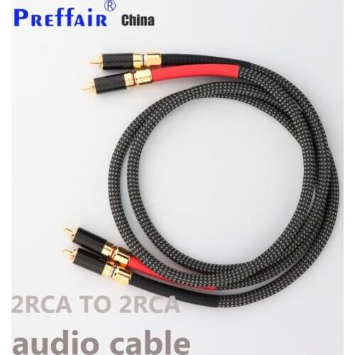 One Pair Preffair RCA Audio Interconnect Audio Cable with rca plug