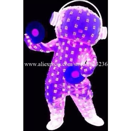Full Colors Led Flashing Luminous Light Up Costume Clothing Light Up David Guetta Led Robot Suits Party Stage Halloween