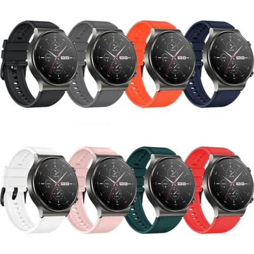 22mm Official Silicone Band For Huawei Watch GT2 Pro Sport Watchband For Huawei Watch 3/3 Pro/GT 2 46mm 2E Replacement Bracelet
