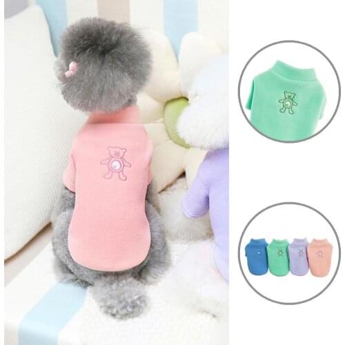 Skin-friendly Stylish Dogs Short Sleeve Tops Clothing Soft Texture Pet T-shirt Round Neck for Outdoor