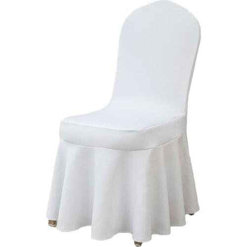 Universal skirted chair covers spandex lycra ruffled chair covers wedding hotel banquet decoration ruched thick