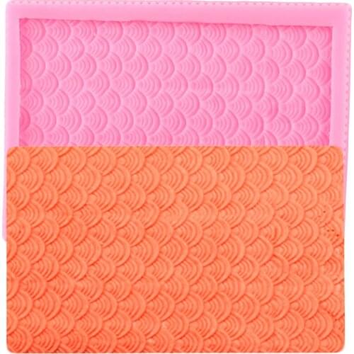 Fish Scales Silicone Mold Lace Cake Border Fondant Mould Chocolate Making Molds Resin Clay Candy Moulds Cake Decorating Tools