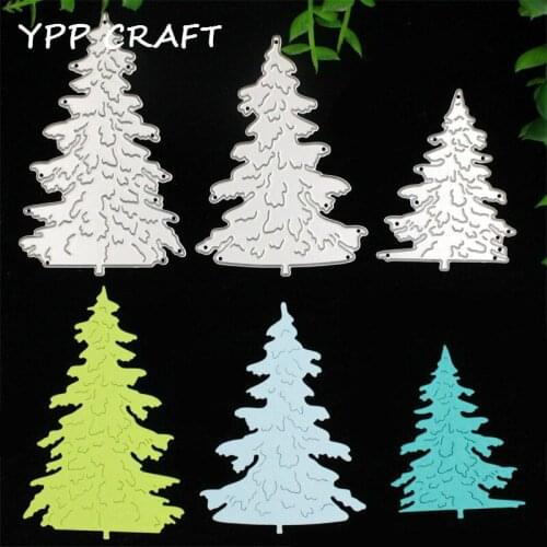 YPP CRAFT 3pcs Trees Cutting Dies Stencils for DIY Scrapbooking/photo album Decorative Embossing DIY Paper Cards