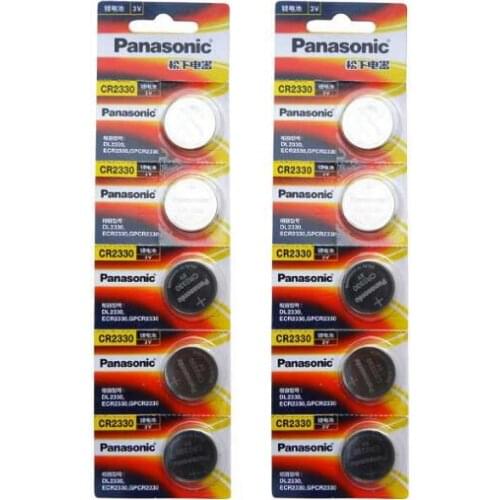 10pcs/lot Panasonic CR2330 CR 2330 DL2330 ECR2330 GPCR2330 3V Lithium Button Cell Battery Coin Batteries For Computer Toys