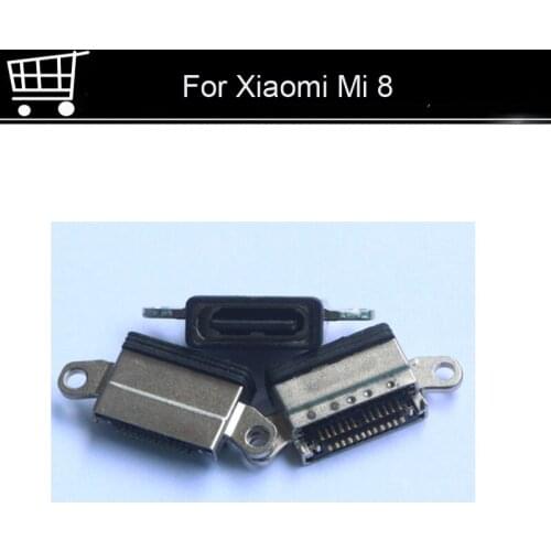 2PCS USB Dock Charging Port For Xiaomi Mi 8 Charger Connector Parts Repair Spare Parts For Xiaomi Mi 8 Replacement XiaomiMi8