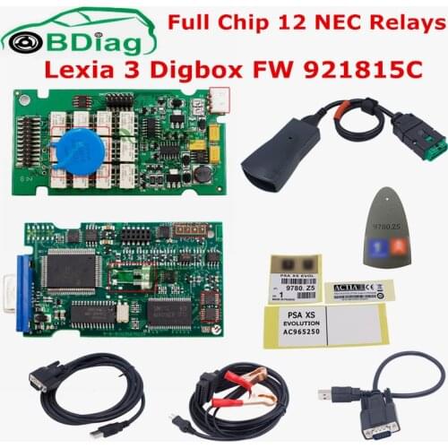 2018 Golden Edge Lexia 3 Full Chip PP2000 V7.83 FW 921815C Lexia3 Diagbox For Citroen/Peugeot Lexia-3 Auto Car Diagnostic Tool