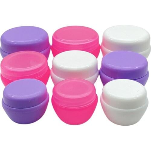 50pcs 5g 10g 20g 30g Plastic Sample Jars Pots Cream Lotion Travel Containers Liquid Lip Balm with Gasket