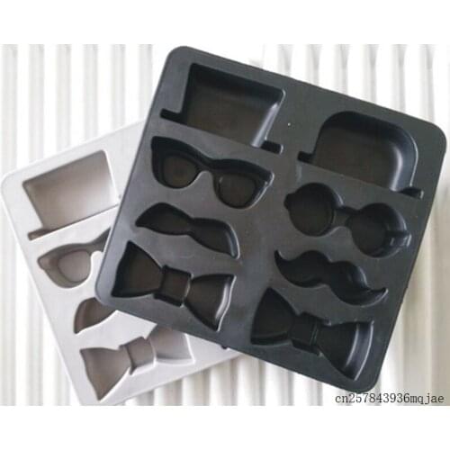 50pcs The Gentleman Ice Cube Tray Silicone Ice Molds Drink Mould Hat Glasses Beard Bow Tie