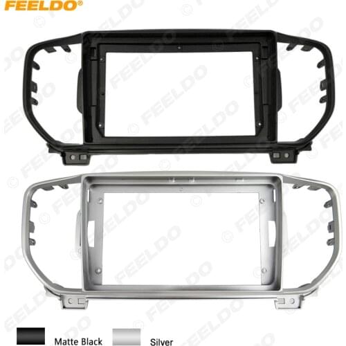 FEELDO Car Stereo Audio 2DIN Fascia Frame Adapter For KIA Sportage/KX-5 9" Big Screen Dash Fitting Panel Frame Kit #HQ6427