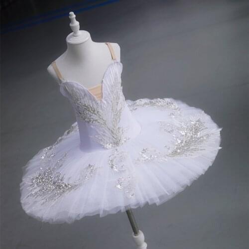 Childrens Ballet Tutu Dress Professional Ballet Tutu Adult White Swan Lake Pancake Tutu Women Ballerina Party Dance Costumes