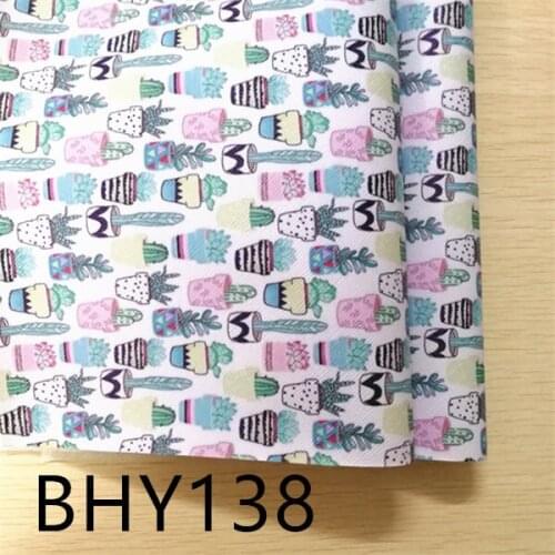 Free shipping 7.6*12inch cartoon print synthetic leather fabric for DIY accessories BHY138