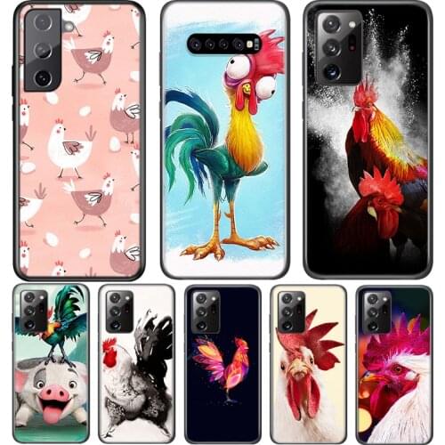 Cock Rooster chicken For Samsung Galaxy S21 S20 FE Ultra S10 S10E Lite 5G S9 S8 S7 S6 Edge Plus Phone Case