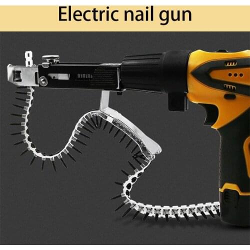 Screwdriver head automatic nail gun for electric chain, woodworking gypsum board