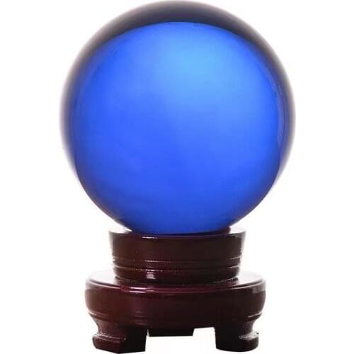 40-60mm Rare natural quartz blue crystal healing ball + 5AAA