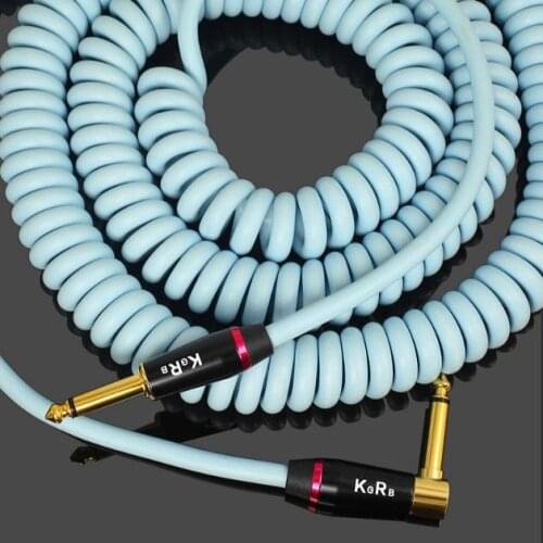 KGRB Electric guitar sound telephone sound reducing line guitar cable extension line spring