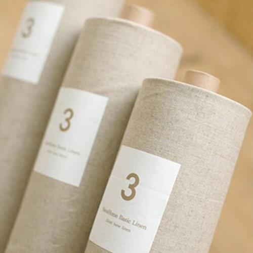 Quality linen fabric 100*150cm width plain linen style natural linen fabric for home bags patch work etc