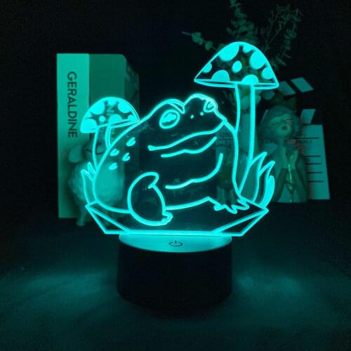 Cartoon Frog 3D Night Light Smart Phone Control USB Kawaii Baby Room Decor Creative Cartoon on The Table Lamp Gift for Children