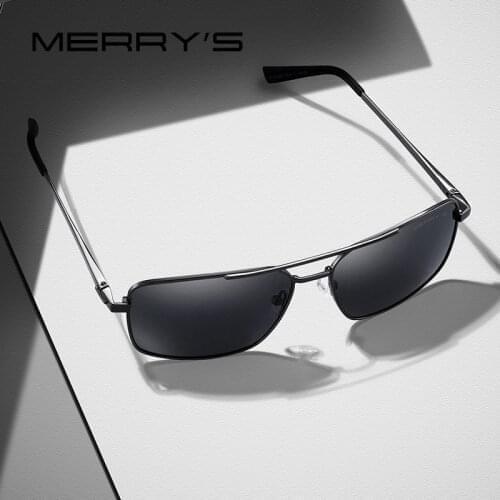 MERRYS DESIGN Men Classic Rectangle Sunglasses Aviation Frame HD Polarized Sunglasses For Men Driving UV400 Protection S8270
