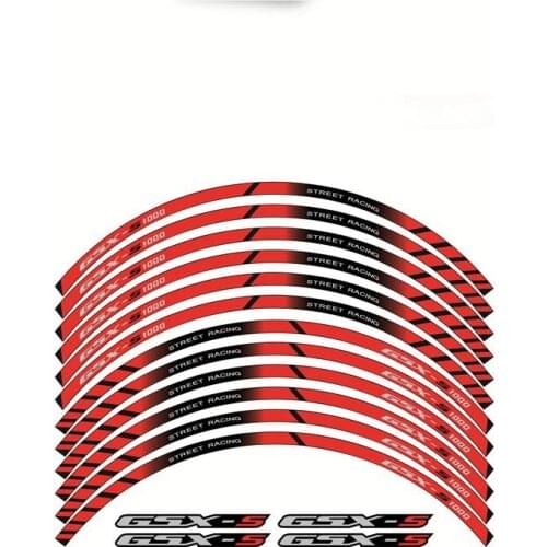 Motorcycle Wheel Decals Stickers Set Rim Stripes Laminated For SUZUKI GSX-S1000