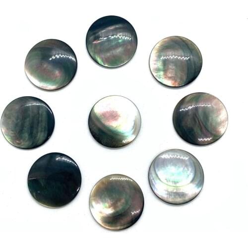 Natural Freshwater Round Non-porous Black Shell DIY Handmade Fashion Exquisite Necklace Bracelet Jewelry Accessories Wholesale